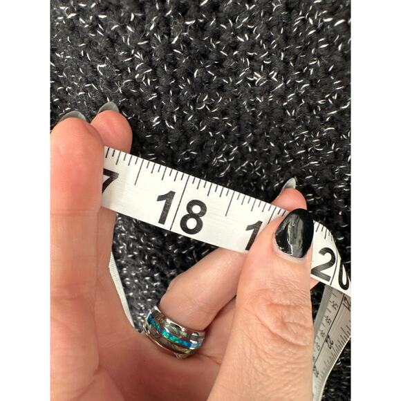 Madewell Cardigan Sweater Womens XXS Black Fringe Pockets Cotton Open Front - Picture 7 of 8